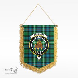 ScotsTee Shop Scottish McKenzie Ancient Clan Crest Tartan Gonfalon Scottish Wall Hanging Banner