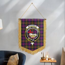 ScotsTee Shop Scottish McDonald Modern Clan Crest Tartan Gonfalon Scottish Wall Hanging Banner