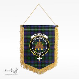 ScotsTee Shop Scottish McKenzie Modern Clan Crest Tartan Gonfalon Scottish Wall Hanging Banner