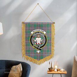 ScotsTee Shop Scottish MacFarlane Hunting Ancient Clan Crest Tartan Gonfalon Scottish Wall Hanging Banner
