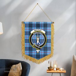 ScotsTee Shop Scottish MacKay Blue Clan Crest Tartan Gonfalon Scottish Wall Hanging Banner