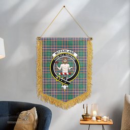 ScotsTee Shop Scottish McFarlane Hunting Ancient Clan Crest Tartan Gonfalon Scottish Wall Hanging Banner