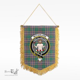 ScotsTee Shop Scottish McFarlane Hunting Ancient Clan Crest Tartan Gonfalon Scottish Wall Hanging Banner