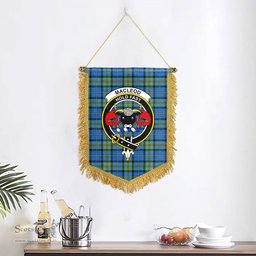 ScotsTee Shop Scottish MacLeod of Harris Ancient Clan Crest Tartan Gonfalon Scottish Wall Hanging Banner