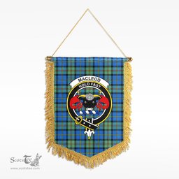 ScotsTee Shop Scottish MacLeod of Harris Ancient Clan Crest Tartan Gonfalon Scottish Wall Hanging Banner