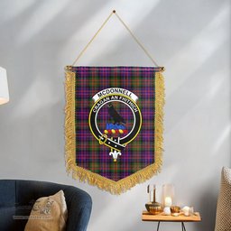 ScotsTee Shop Scottish McDonnell of Glengarry Modern Clan Crest Tartan Gonfalon Scottish Wall Hanging Banner