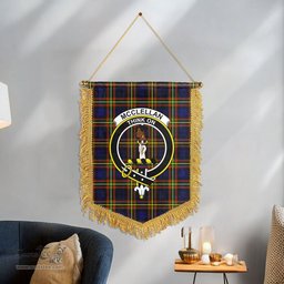 ScotsTee Shop Scottish McClellan Modern Clan Crest Tartan Gonfalon Scottish Wall Hanging Banner