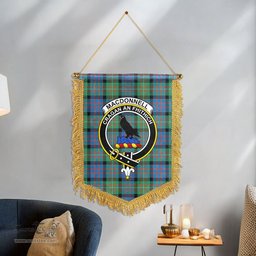 ScotsTee Shop Scottish MacDonnell of Glengarry Ancient Clan Crest Tartan Gonfalon Scottish Wall Hanging Banner