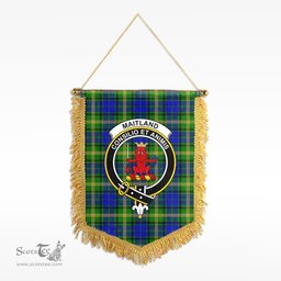 ScotsTee Shop Scottish Maitland Clan Crest Tartan Gonfalon Scottish Wall Hanging Banner