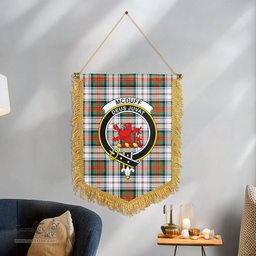 ScotsTee Shop Scottish McDuff Dress Ancient Clan Crest Tartan Gonfalon Scottish Wall Hanging Banner