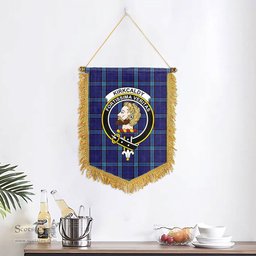 ScotsTee Shop Scottish Kirkcaldy Clan Crest Tartan Gonfalon Scottish Wall Hanging Banner