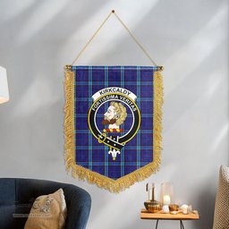 ScotsTee Shop Scottish Kirkcaldy Clan Crest Tartan Gonfalon Scottish Wall Hanging Banner