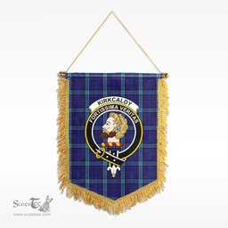 ScotsTee Shop Scottish Kirkcaldy Clan Crest Tartan Gonfalon Scottish Wall Hanging Banner