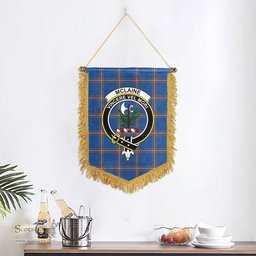 ScotsTee Shop Scottish McLaine of Loch Buie Hunting Ancient Clan Crest Tartan Gonfalon Scottish Wall Hanging Banner