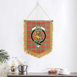 ScotsTee Shop Scottish McFie Ancient Clan Crest Tartan Gonfalon Scottish Wall Hanging Banner
