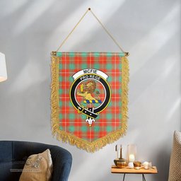 ScotsTee Shop Scottish McFie Ancient Clan Crest Tartan Gonfalon Scottish Wall Hanging Banner