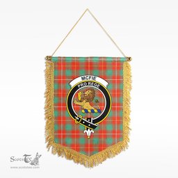 ScotsTee Shop Scottish McFie Ancient Clan Crest Tartan Gonfalon Scottish Wall Hanging Banner