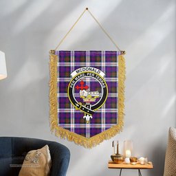 ScotsTee Shop Scottish McDonald Dress Modern Clan Crest Tartan Gonfalon Scottish Wall Hanging Banner