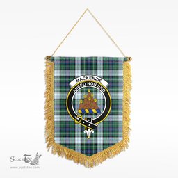 ScotsTee Shop Scottish MacKenzie Dress Ancient Clan Crest Tartan Gonfalon Scottish Wall Hanging Banner