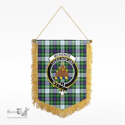 ScotsTee Shop Scottish McKenzie Dress Modern Clan Crest Tartan Gonfalon Scottish Wall Hanging Banner
