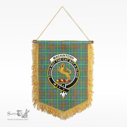 ScotsTee Shop Scottish MacKintosh Hunting Ancient Clan Crest Tartan Gonfalon Scottish Wall Hanging Banner