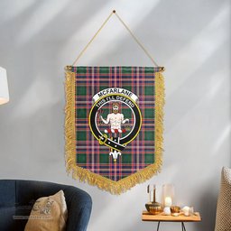 ScotsTee Shop Scottish McFarlane Hunting Modern Clan Crest Tartan Gonfalon Scottish Wall Hanging Banner
