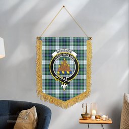 ScotsTee Shop Scottish McKenzie Dress Ancient Clan Crest Tartan Gonfalon Scottish Wall Hanging Banner