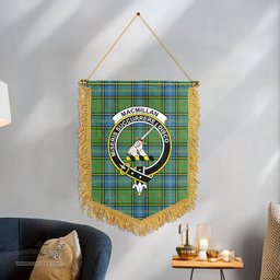 ScotsTee Shop Scottish MacMillan Hunting Ancient Clan Crest Tartan Gonfalon Scottish Wall Hanging Banner