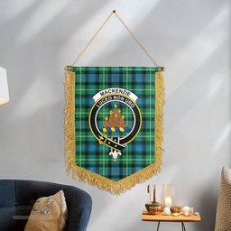 ScotsTee Shop Scottish MacKenzie Ancient Clan Crest Tartan Gonfalon Scottish Wall Hanging Banner