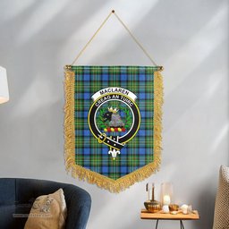 ScotsTee Shop Scottish MacLaren Ancient Clan Crest Tartan Gonfalon Scottish Wall Hanging Banner