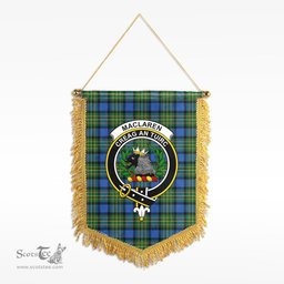 ScotsTee Shop Scottish MacLaren Ancient Clan Crest Tartan Gonfalon Scottish Wall Hanging Banner