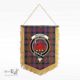 ScotsTee Shop Scottish MacDuff Hunting Modern Clan Crest Tartan Gonfalon Scottish Wall Hanging Banner