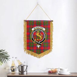 ScotsTee Shop Scottish McKintosh Modern Clan Crest Tartan Gonfalon Scottish Wall Hanging Banner