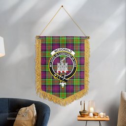 ScotsTee Shop Scottish McDonald (Clan Ranald) Clan Crest Tartan Gonfalon Scottish Wall Hanging Banner