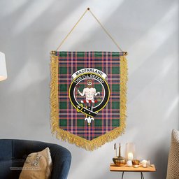 ScotsTee Shop Scottish MacFarlane Hunting Modern Clan Crest Tartan Gonfalon Scottish Wall Hanging Banner