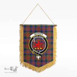 ScotsTee Shop Scottish McDuff Hunting Modern Clan Crest Tartan Gonfalon Scottish Wall Hanging Banner