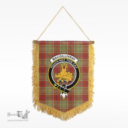 ScotsTee Shop Scottish MacGillivray Hunting Ancient Clan Crest Tartan Gonfalon Scottish Wall Hanging Banner