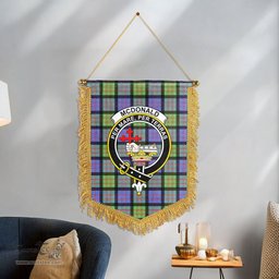 ScotsTee Shop Scottish McDonald Ancient Clan Crest Tartan Gonfalon Scottish Wall Hanging Banner