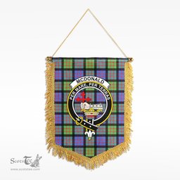 ScotsTee Shop Scottish McDonald Ancient Clan Crest Tartan Gonfalon Scottish Wall Hanging Banner