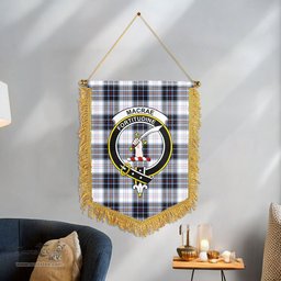 ScotsTee Shop Scottish MacRae Dress Modern Clan Crest Tartan Gonfalon Scottish Wall Hanging Banner
