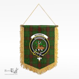 ScotsTee Shop Scottish Maxwell Hunting Clan Crest Tartan Gonfalon Scottish Wall Hanging Banner