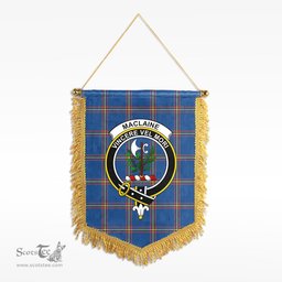 ScotsTee Shop Scottish MacLaine of Loch Buie Hunting Ancient Clan Crest Tartan Gonfalon Scottish Wall Hanging Banner