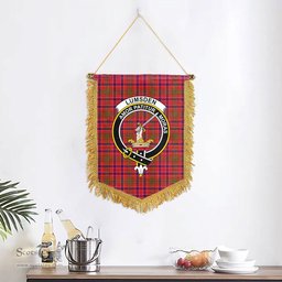 ScotsTee Shop Scottish Lumsden Modern Clan Crest Tartan Gonfalon Scottish Wall Hanging Banner