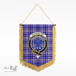 ScotsTee Shop Scottish Ochterlony Clan Crest Tartan Gonfalon Scottish Wall Hanging Banner