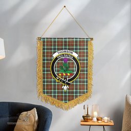 ScotsTee Shop Scottish Thomson Hunting Modern Clan Crest Tartan Gonfalon Scottish Wall Hanging Banner