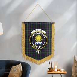 ScotsTee Shop Scottish Purves Clan Crest Tartan Gonfalon Scottish Wall Hanging Banner