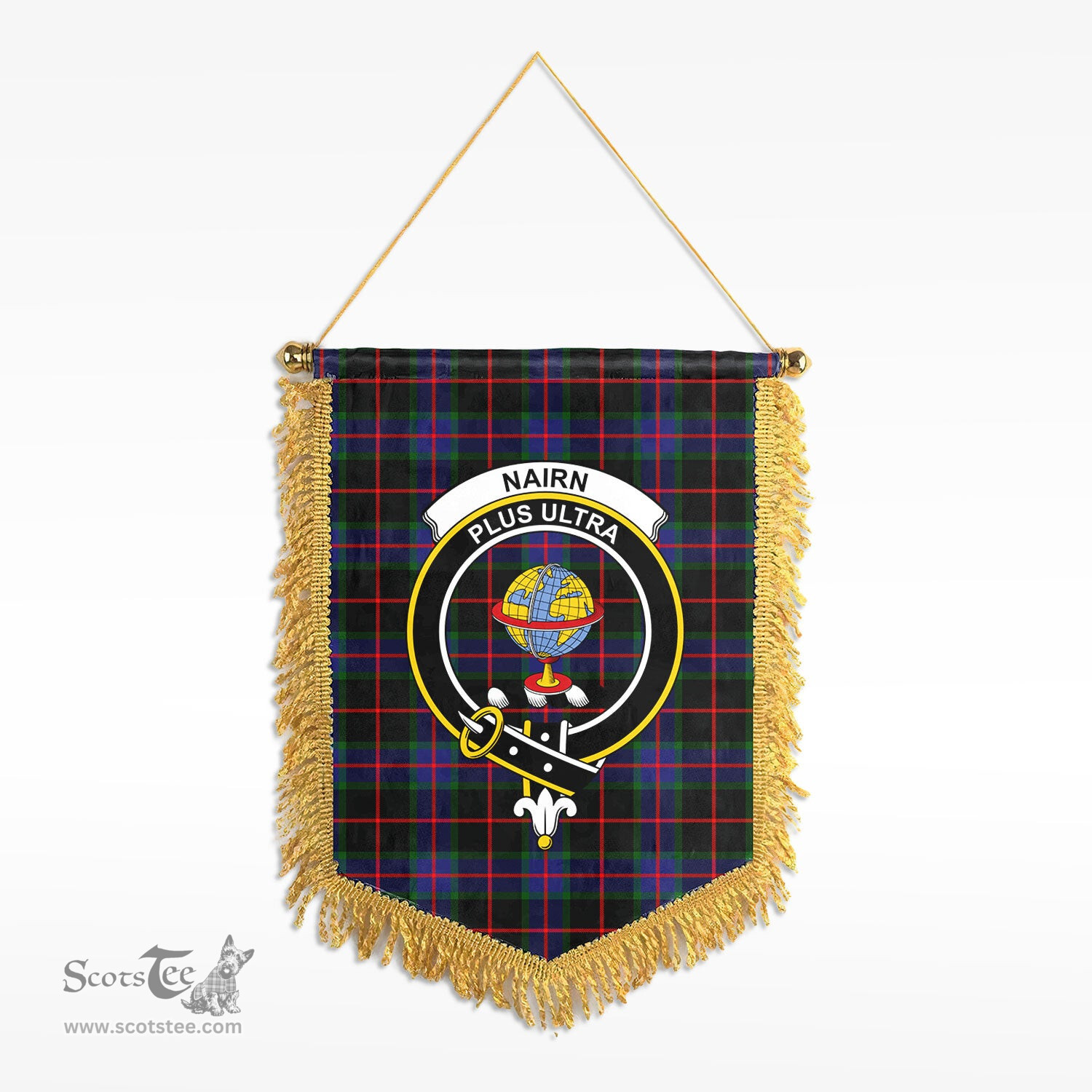 ScotsTee Shop Scottish Nairn Clan Crest Tartan Gonfalon Scottish Wall Hanging Banner