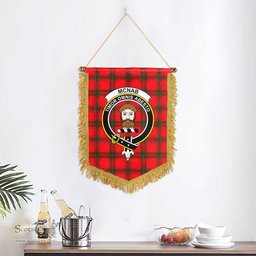 ScotsTee Shop Scottish McNab Modern Clan Crest Tartan Gonfalon Scottish Wall Hanging Banner