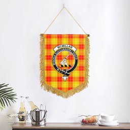 ScotsTee Shop Scottish McMillan Clan Clan Crest Tartan Gonfalon Scottish Wall Hanging Banner