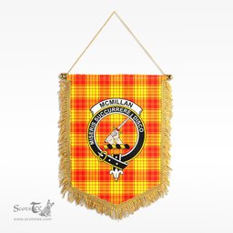 ScotsTee Shop Scottish McMillan Clan Clan Crest Tartan Gonfalon Scottish Wall Hanging Banner